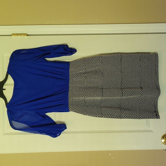 Women's Blue Fitted Dress size 6 - Picture 2 of 11